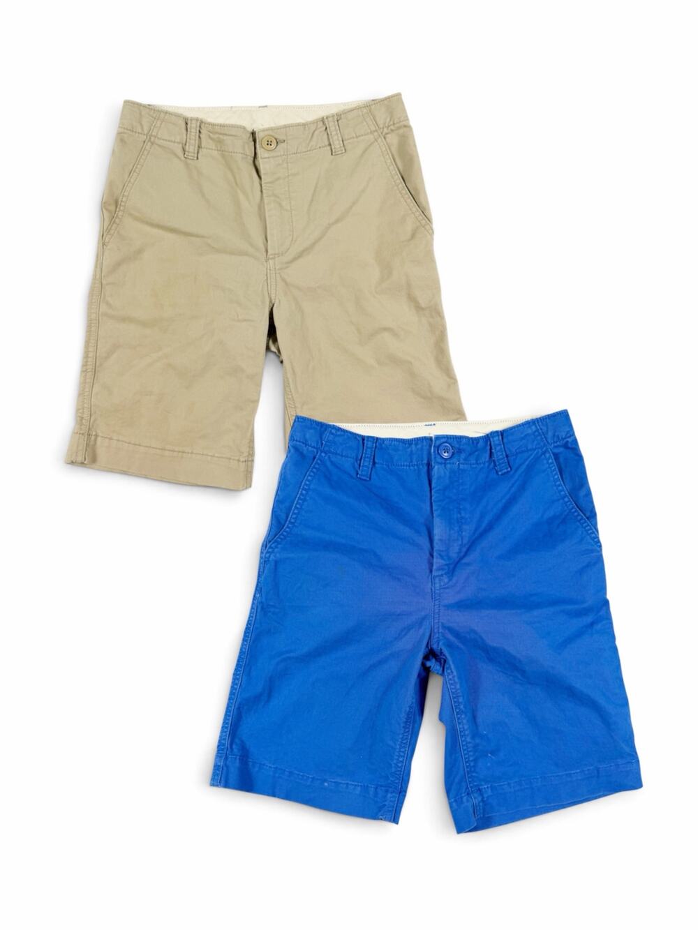 Gap Kids Boys Chino Shorts Blue Khaki Bundle Size 16